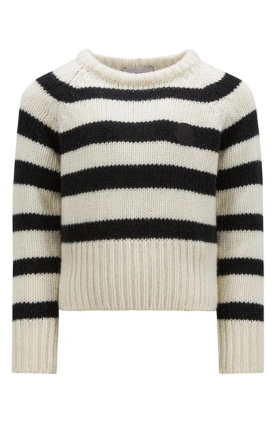 Moncler Kids' Carded Wool Sweater In White