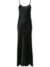 Voz Liquid Slip Dress In Black