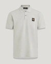 Belstaff Short Sleeve Polo T-shirt In Old Silver Heather