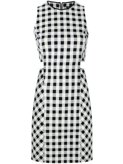 Rag & Bone Tahoe Gingham Cutout Dress In Black White