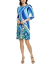 London Times Women's 3/4-sleeve Printed Shift Dress In Multi