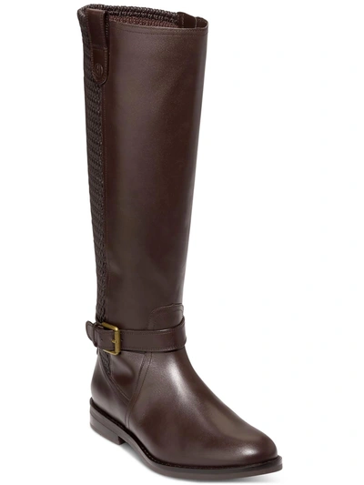 Cole Haan Cape Stretch Boot Womens Leather Stretch Knee-high Boots In Multi