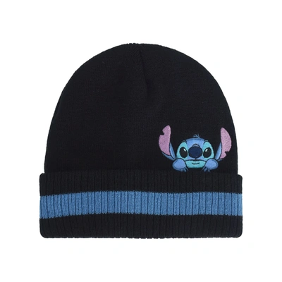 Concept One Disney Lilo & Stitch Peeking Striped Beanie In Blue