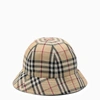 BURBERRY BURBERRY | BEIGE HAT WITH VINTAGE CHECK MOTIF