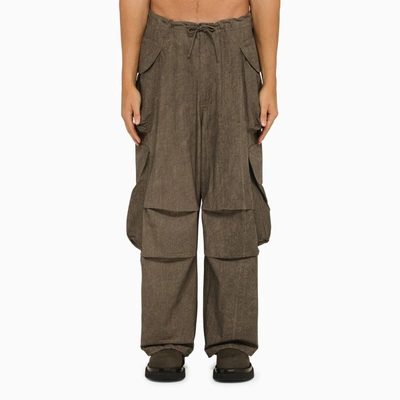 Entire Studios Gocar Cotton-blend Cargo Trousers In Brown