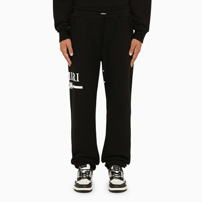 Amiri Logo Printed Drawstring Track Trousers In Black