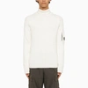 C.p. Company Cp Company X Clarks  Ivory Turtleneck Jumper In White