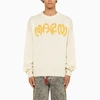 MARNI STONE CREW-NECK SWEATER WITH LOGO