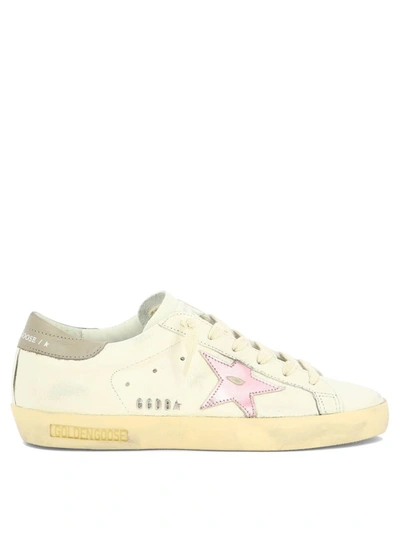 Golden Goose Superstar Sneakers In White Leather