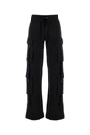 Blumarine Drawstring-waist Cotton Cargo Trousers In Black