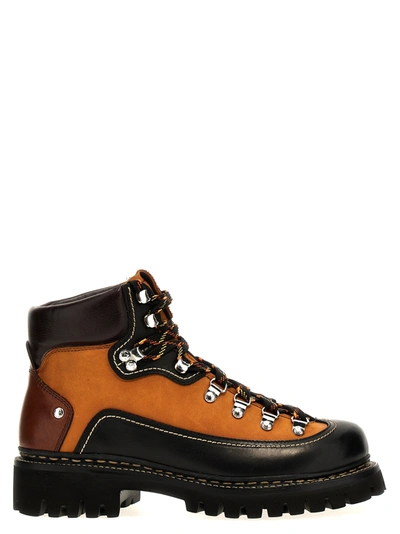 DSQUARED2 CANADIAN BOOTS, ANKLE BOOTS BROWN