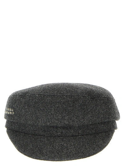 Isabel Marant Evie Wool-blend Hat In Grey