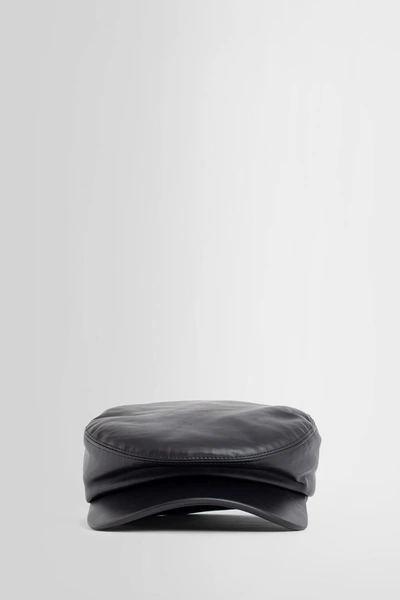 Amiri Black Faux Leather Driver Hat