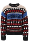 Dsquared2 Multicolor Cable Knit Sweater In Multicolor