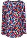 LOVE MOSCHINO floral blouse,WCC0000T914812176499