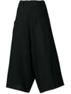 Y'S CROPPED FLARED TROUSERS,YQP0412012167027