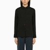 Vince Classic Silk Shirt In Black