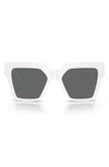 Versace Logo-embossed Square-frame Sunglasses In White