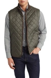 Peter Millar Essex Fleece-trimmed Quilted Padded Shell Gilet In Green