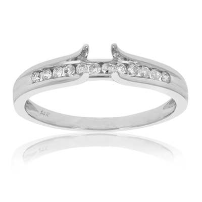 Vir Jewels 1/8 Cttw Diamond Semi Mount Engagement Ring 14k White Gold Wedding Bridal In Silver