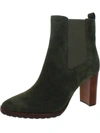 Ralph Lauren Mylah Womens Stretch Ankle Chelsea Boots In Green