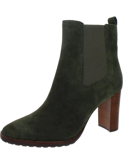 Lauren Ralph Lauren Mylah Womens Stretch Ankle Chelsea Boots In Green