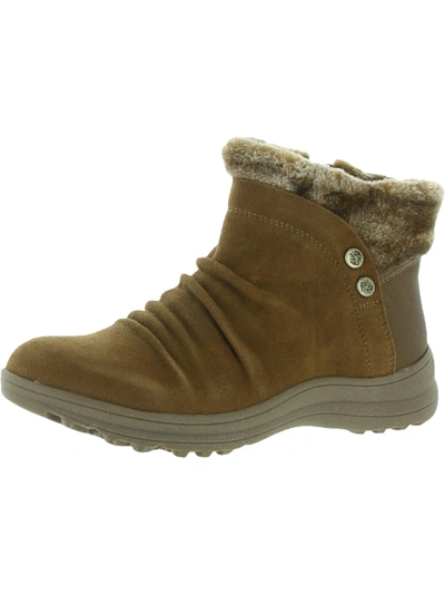 Baretraps Aeron Womens Leather Faux Fur Winter & Snow Boots In Brown