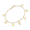 Rs Pure By Ross-simons Italian 14kt Yellow Gold Good Luck Charm Bracelet In Multi