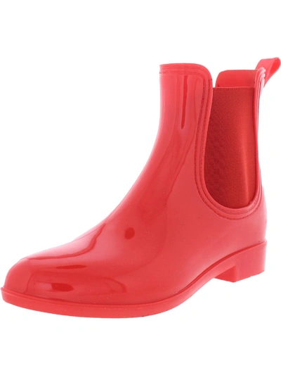 Inc Raelynn Womens Vinyl Ankle Rain Boots In Red