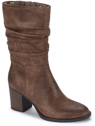 Baretraps Raz Womens Faux Suede Dressy Ankle Boots In Brown