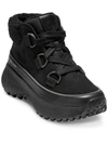 ZEROGRAND COLE HAAN WOMENS FAUX FUR LACE-UP HIKING BOOTS