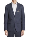 Paisley & Gray Bromley Notch Slim Fit Wool-blend Jacket In Blue