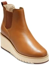 ZEROGRAND COLE HAAN WOMENS ROUND TOE ANKLE WEDGE BOOTS