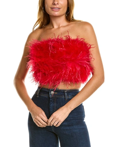 Lamarque Feather Bustier In Red