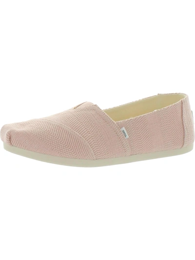 Toms Womens Textured Canvas Flats Shoes In Multi