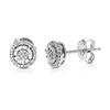 Vir Jewels 1/8 Cttw 64 Stones Round Lab Grown Diamond Studs Earrings .925 Sterling Silver Prong Set, 1/2 Inch In Silver