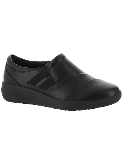 Clarks Kayleigh Charm Womens Slip On Laceless Flats Shoes In Black