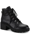 Sun + Stone Ruthee Womens Faux Leather Round Toe Ankle Boots In Black
