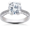 POMPEII3 2 1/6 CT LAB CREATED ECO FRIENDLY DIAMOND VINTAGE ENGAGEMENT RING 14K WHITE GOLD