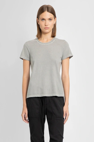 James Perse Short-sleeved Round-neck T-shirt In Grey