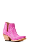 Ariat Dixon Western Boot In Haute Pink Suede