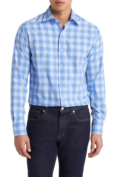 Peter Millar Crown Crafted Park Way Performance Poplin Sport Shirt In Vessel