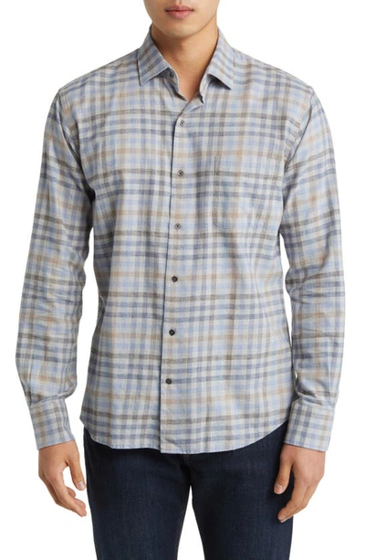 Peter Millar Men's Hill Point Cotton Sport Shirt In British Grey