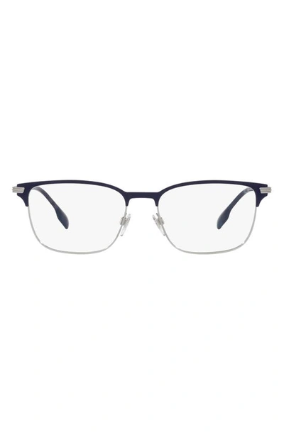 Burberry Malcolm 57mm Rectangular Optical Glasses In Blue