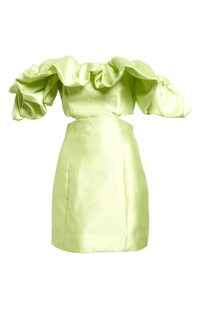 Alemais Suzi Off-shoulder Minidress In Green