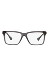Versace 56mm Rectangular Optical Glasses In Transparent Grey