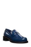 Stuart Weitzman Palmer Bold Loafer In Indigo