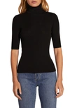 Favorite Daughter The Amelia Merino Wool Turtleneck Top In Black