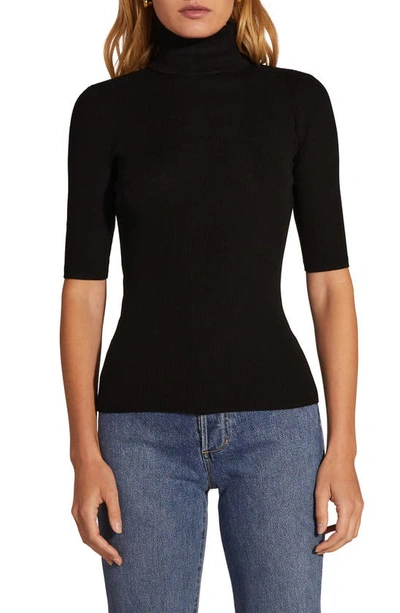 Favorite Daughter The Amelia Merino Wool Turtleneck Top In Black