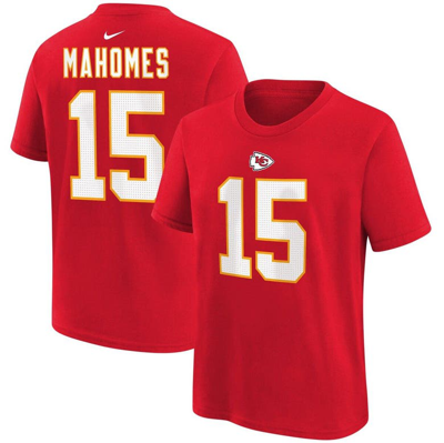 Nike Kids' Youth  Patrick Mahomes Red Kansas City Chiefs Player Name & Number T-shirt